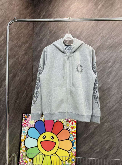 Chrom hearts hoodie - grey