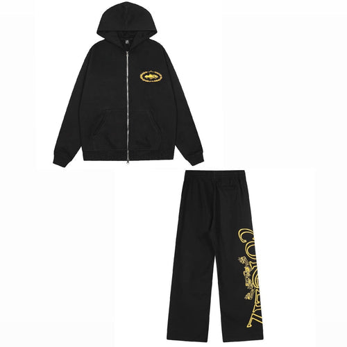 Corteiz superior royal jacket - black & yellow