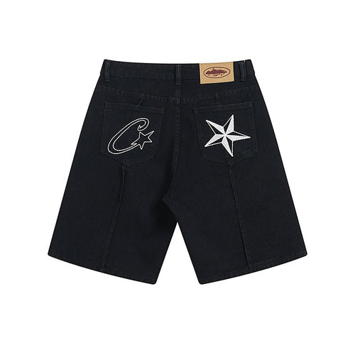 Corteiz c star jorts - black