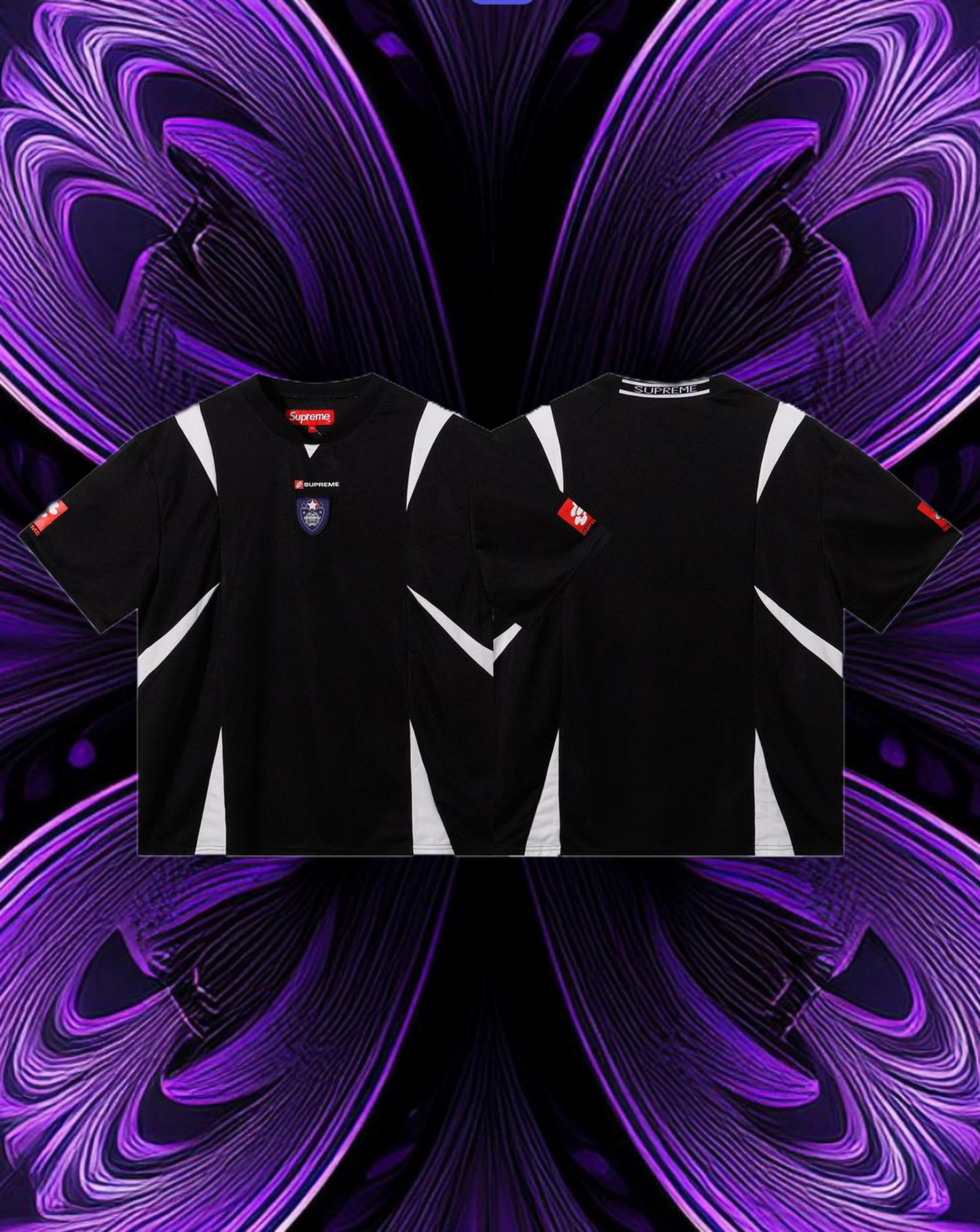 Supreme crest soccer jersey - black
