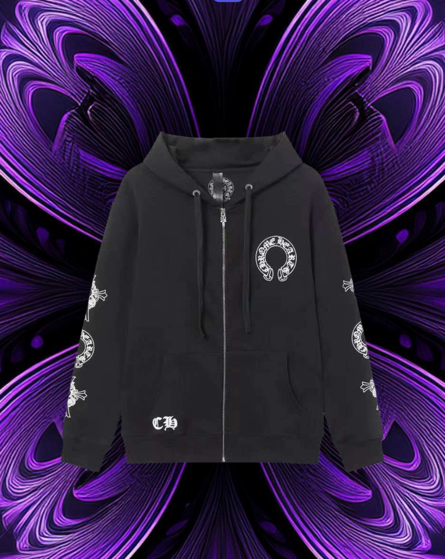 Chrome hearts zip up “black”