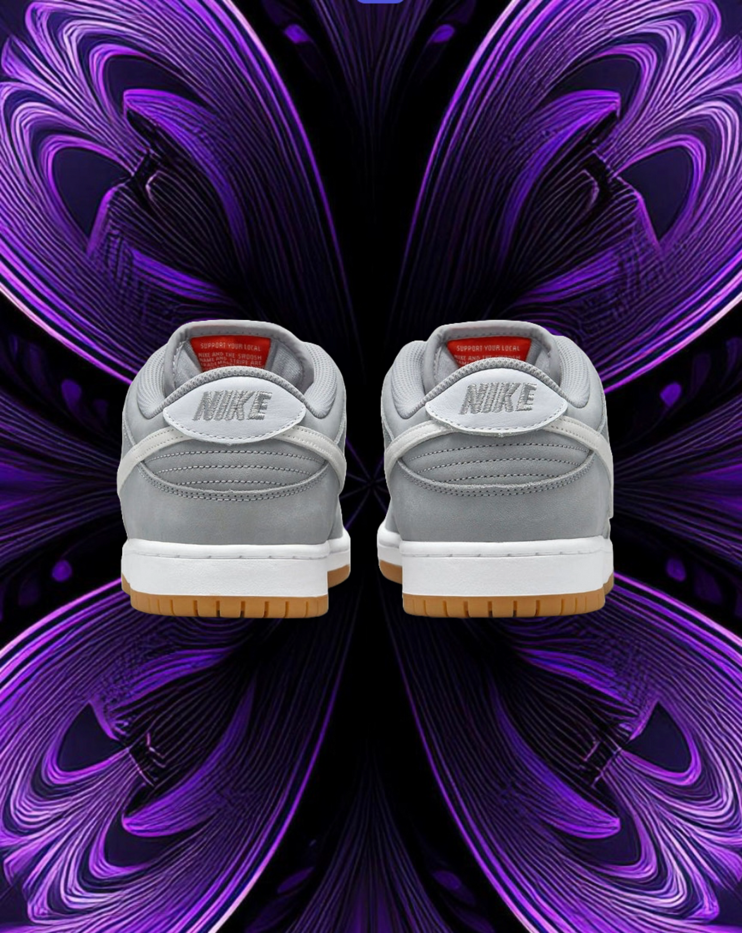 Grey wolf gum sb dunks