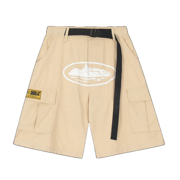 Corteiz cargo shorts (beige)