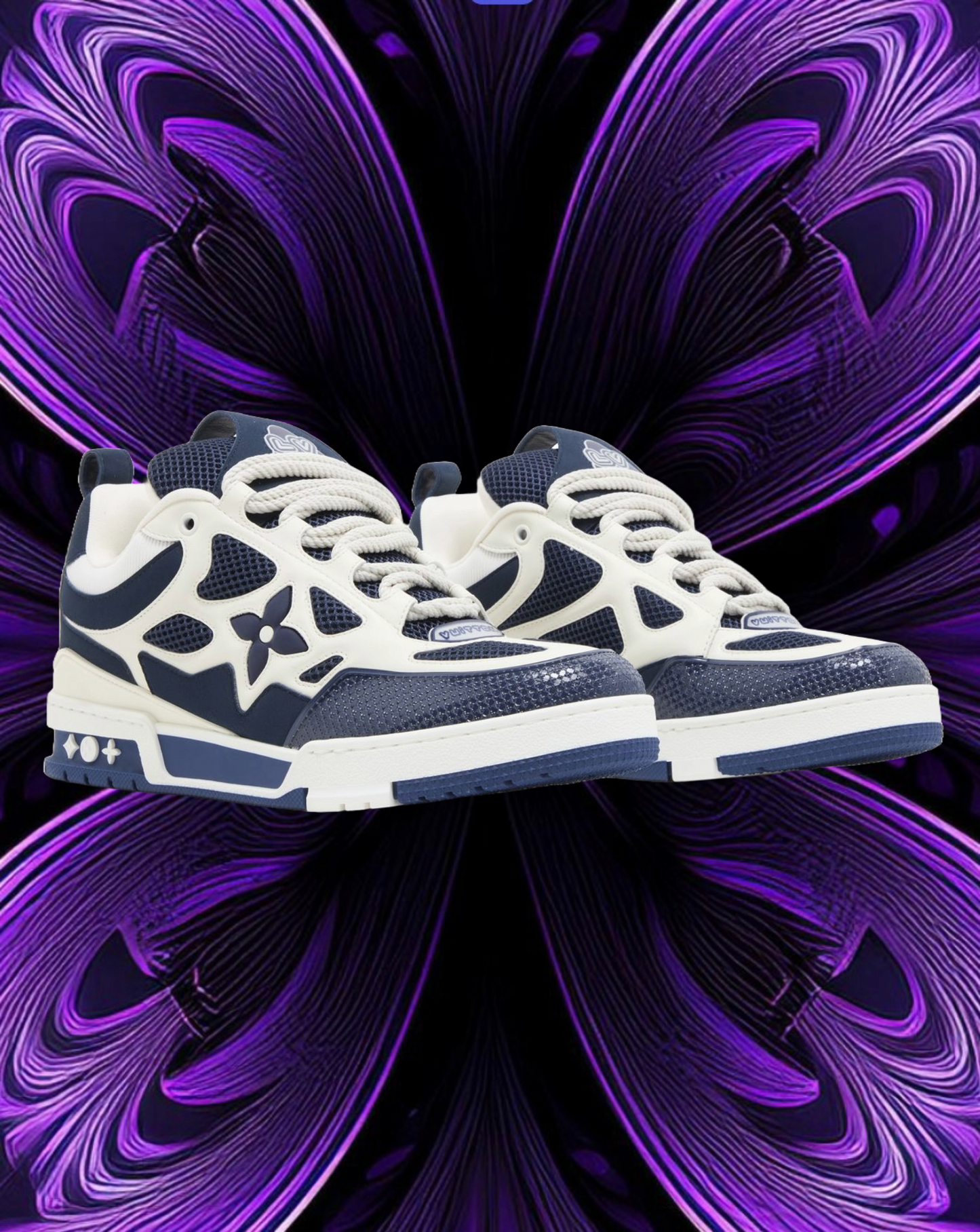LV skates (blue and white)