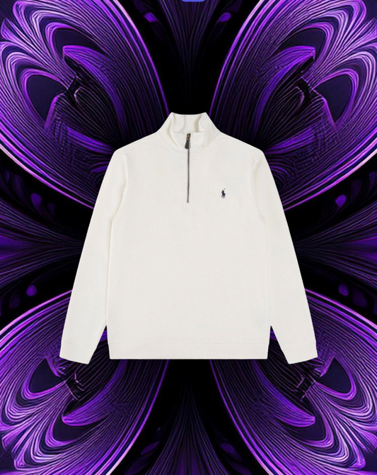 Ralph lauren quarter zip “white”