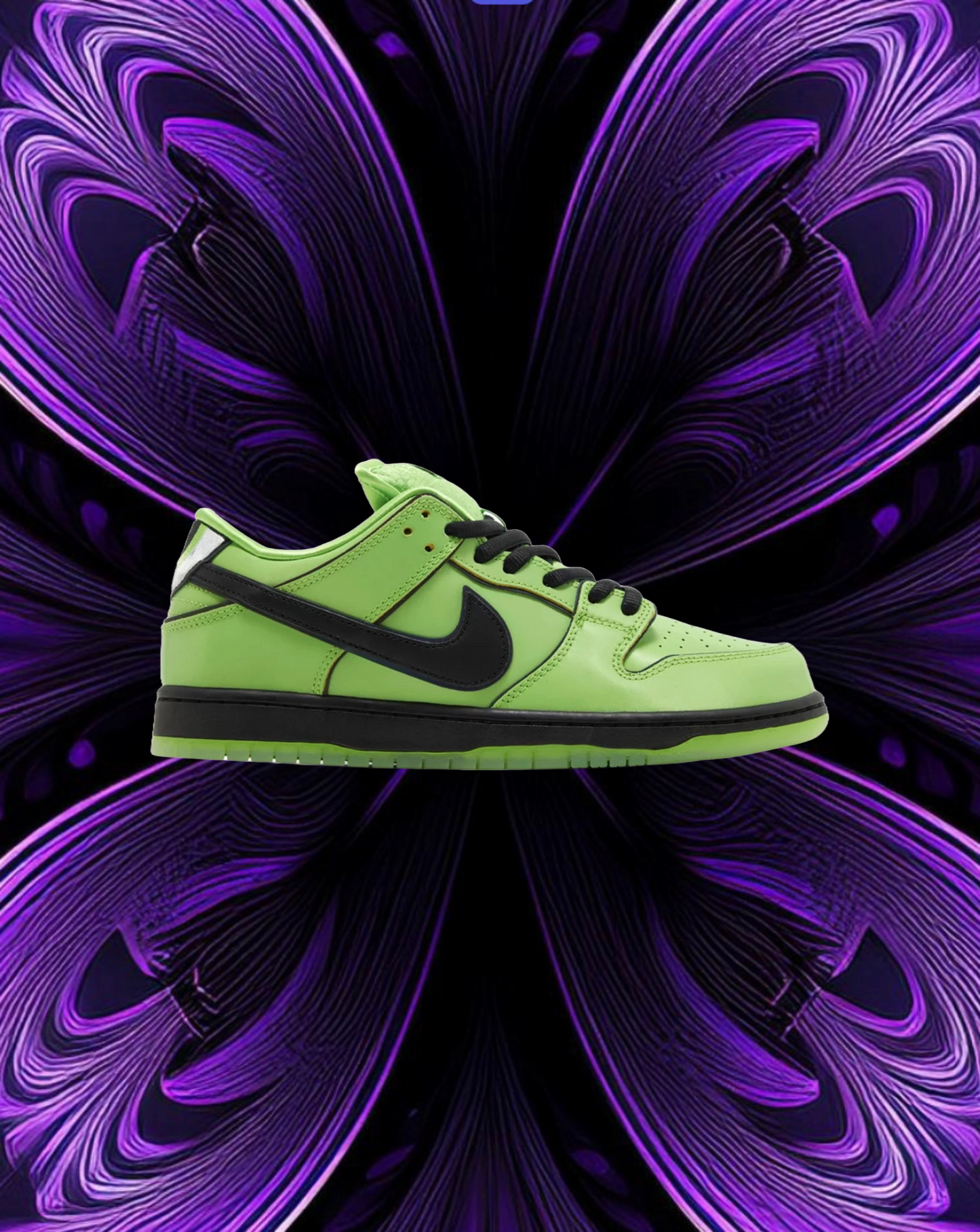 Powerpuff girls X Nike sb dunks (buttercup)